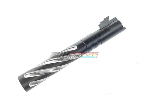 [5KU] Tornado 5 Inch Stainless Steel Threaded Outer Barrel[For Tokyo Marui Hi-Capa 5.1 GBB][BLK]