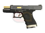 [WE] Custom SAI Style 19 T1 Airsoft GBB Pistol[BLK Slide & Gld Barrel]