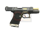 [WE] Custom SAI Style 19 T1 Airsoft GBB Pistol[BLK Slide & Gld Barrel]