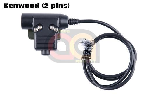 Z Tactical U94 PTT (Kenwood Version) | Push-to-Talk Headset Cable With Metal Clip For Radio Communication