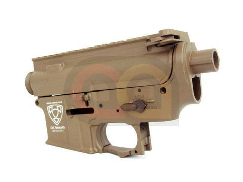 [APS]Logo Upper & Lower Metal Body Receiver for M4/M16 AEG [Tan]