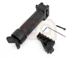 [Battleaxe] 20mm RIS Spring Bipod Foregrip[Single Rail][Type A][BLK]