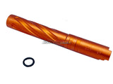 [5KU]Tornado 5 Inch Aluminium Threaded Outer Barrel [For Tokyo Marui Hi-Capa 5.1 GBB][Bright Orange]