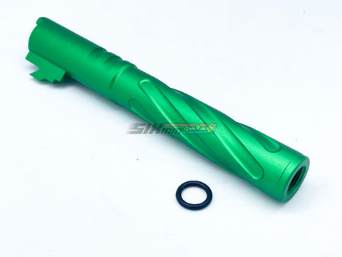 [5KU]Tornado 5 Inch Aluminium Threaded Outer Barrel [For Tokyo Marui Hi-Capa 5.1 GBB][Green]