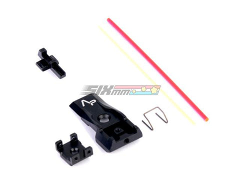 [AIP] Adjustable Aluminum Front and Rear Sight [Fiber] For TM 5.1