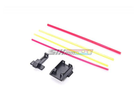 [AIP] Alumimiun Front and Rear Sight [Fiber] For WE PX4