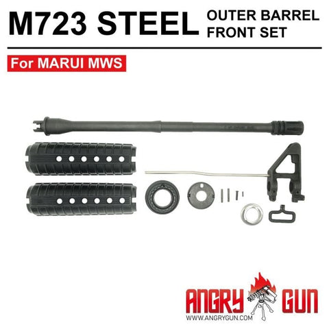 [Angry Gun] M723 Steel GBB Outer Barrel Front Kit [For Tokyo Marui M4 MWS Series]