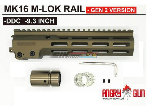 Angry Gun] MK16 URGI M-LOK RAIL 9.3 INCH[Ver. 2][BLK] – Asiaairsoft