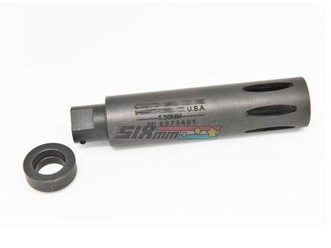 [MadDog] XM177E3 Airsoft Steel Flash Hider[BLK][-14mm CCW]