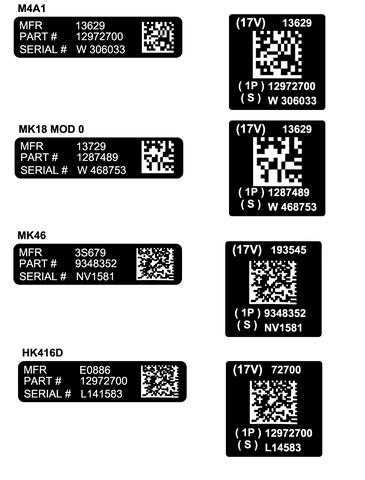 [MadDog] New Spec-Ops-Concept Military Weapon QR code sticker[For MK46 Rifle]