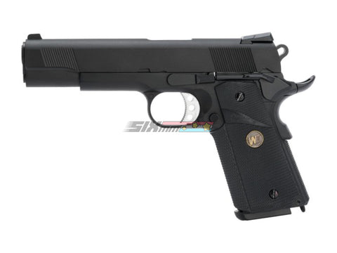 [WE-Tech] Full Metal 1911 MEU Airsoft GBB Pistol W/ Rubber Grip[W/O Railed][BLK]