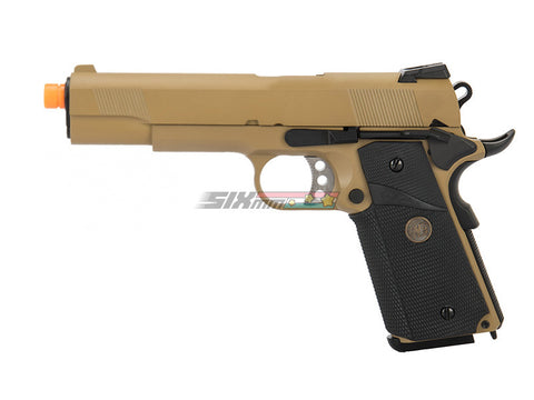 [WE-TECH] 1911 MEU Full Metal GBB Pistol[W/O Railed Ver.][Tan]