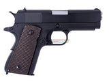 [WE-Tech] Full Metal Mini 1911 Airsoft GBB Pistol[BLK W/ Brown Grip][Type A]